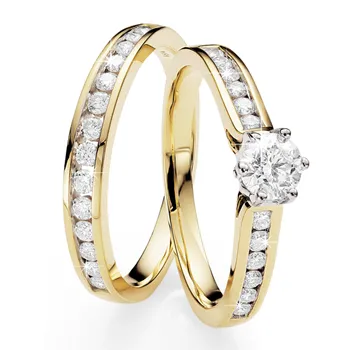 18CT ONE CARAT DIAMOND BRIDAL SET