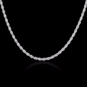 4mm 20 inches silver plated Italian Necklace Chain