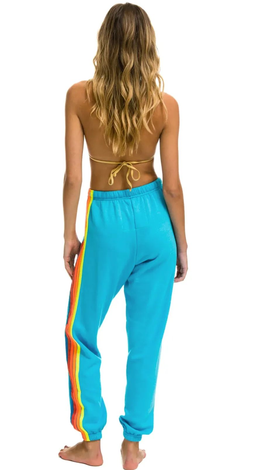 5 Stripe Sweatpants ~ Neon Blue // Neon Rainbow