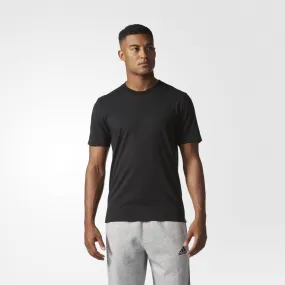 ADIDAS ATHLETICS ESSENTIALS DROPTAIL 3-STRIPES TEE BLACK BQ1543