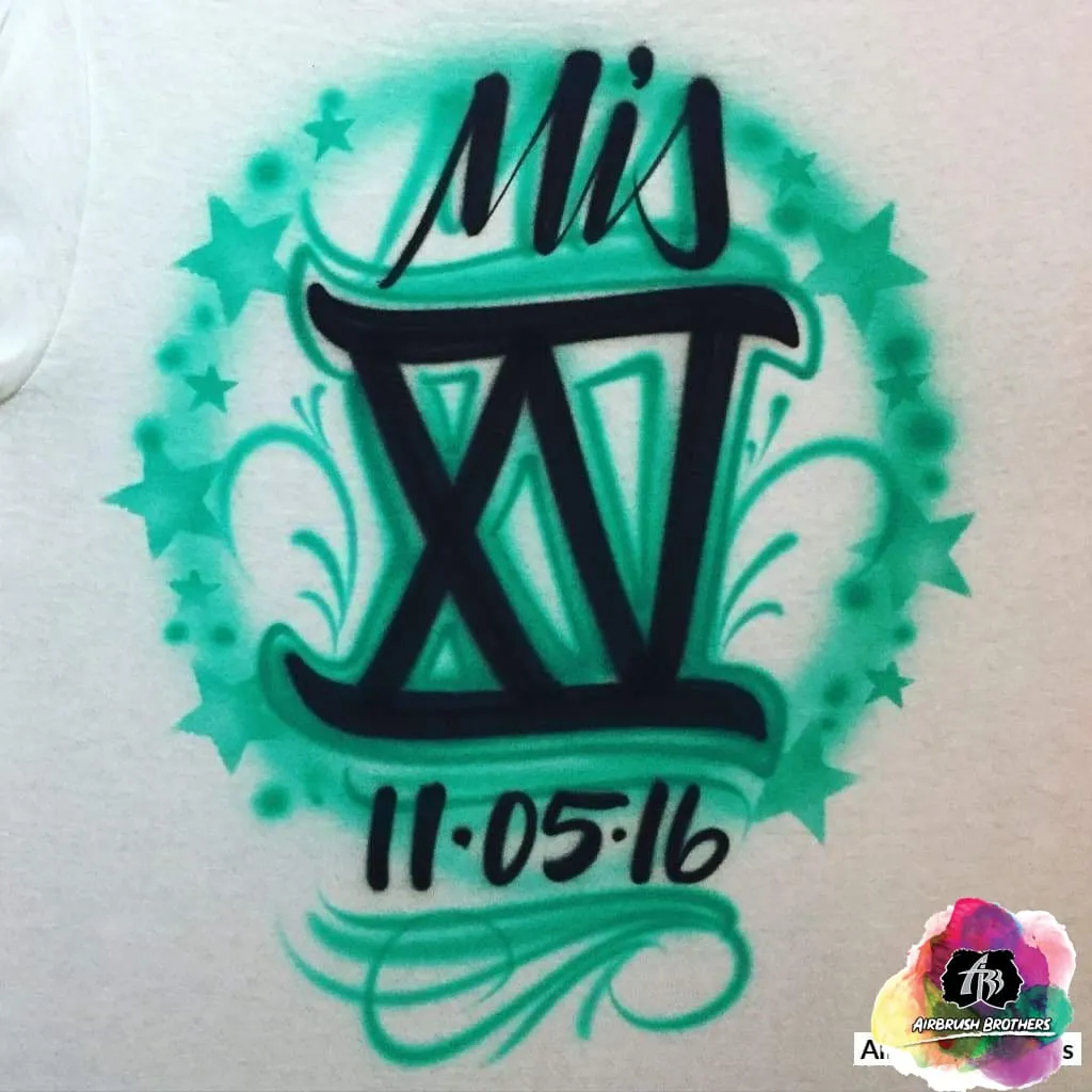 Airbrush Mis Quince Star Design