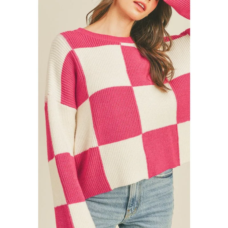 All Checkered Up! Sweater