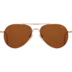 American Optical Big General Sunglasses | Rose Gold/Polarized Nylon Brown