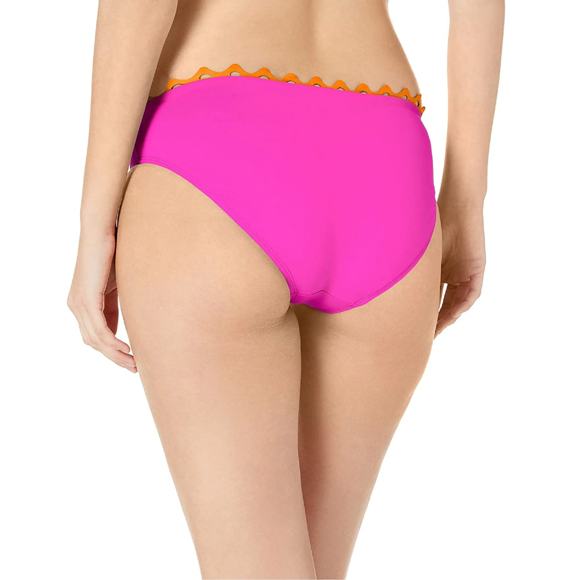 Anne Cole Women's Block Party Ric Rack Hipster Bikini Bottoms, Pink, S