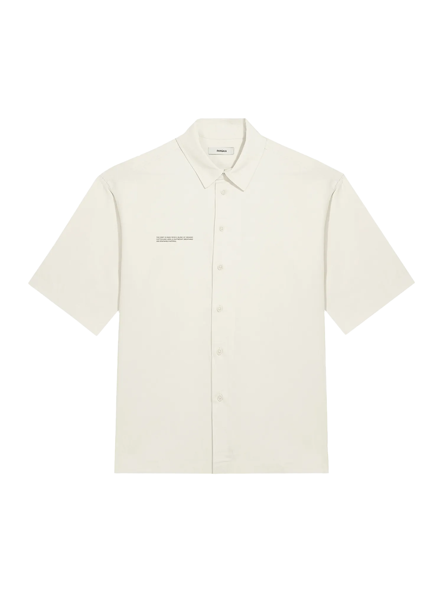 Archive Organic Cotton Linen Short Sleeve Shirt—limestone