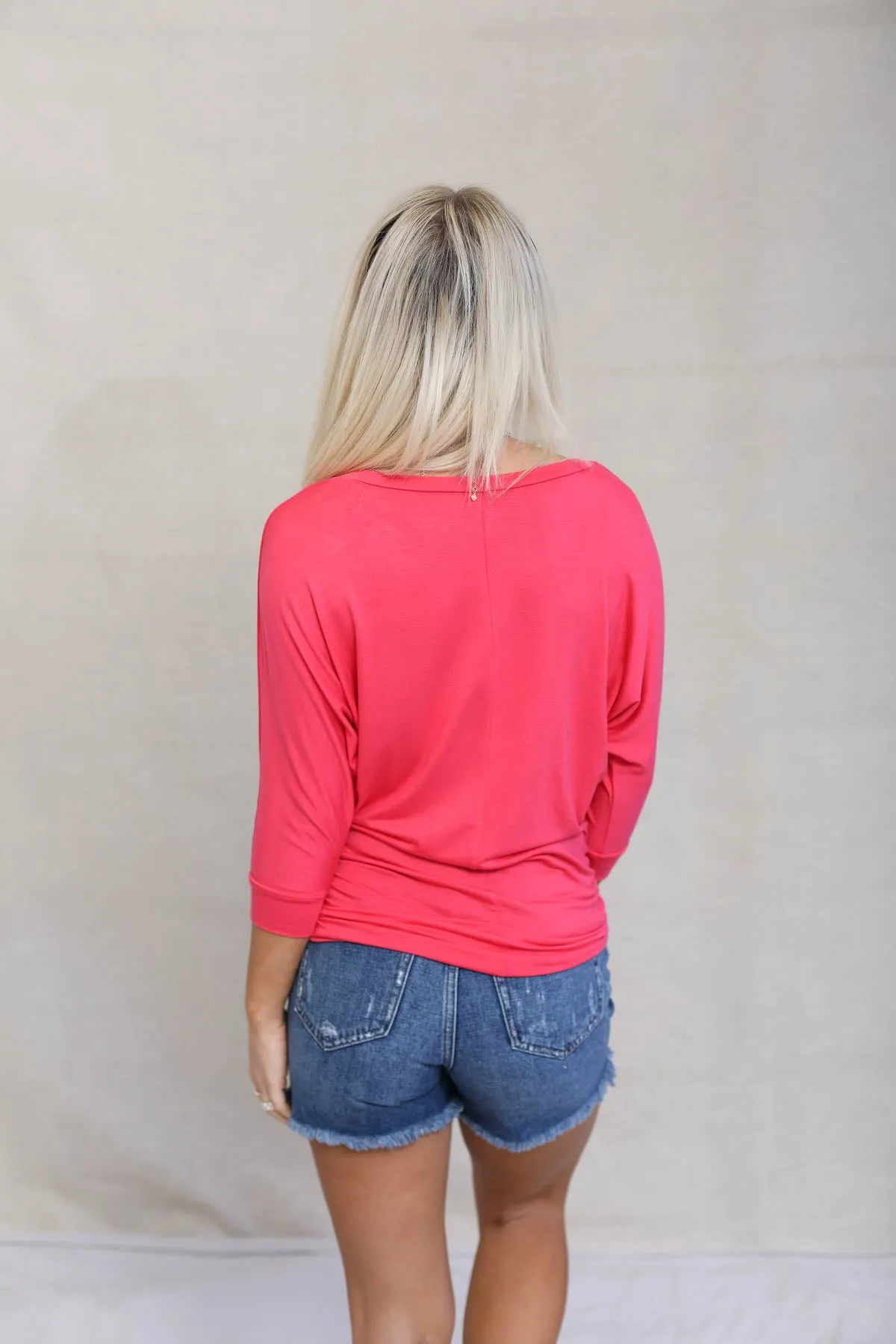 Ava Dolman Sleeve  Side Shirring