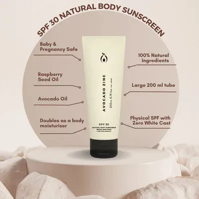 Avocado Zinc - SPF 30 Natural Body Sunscreen