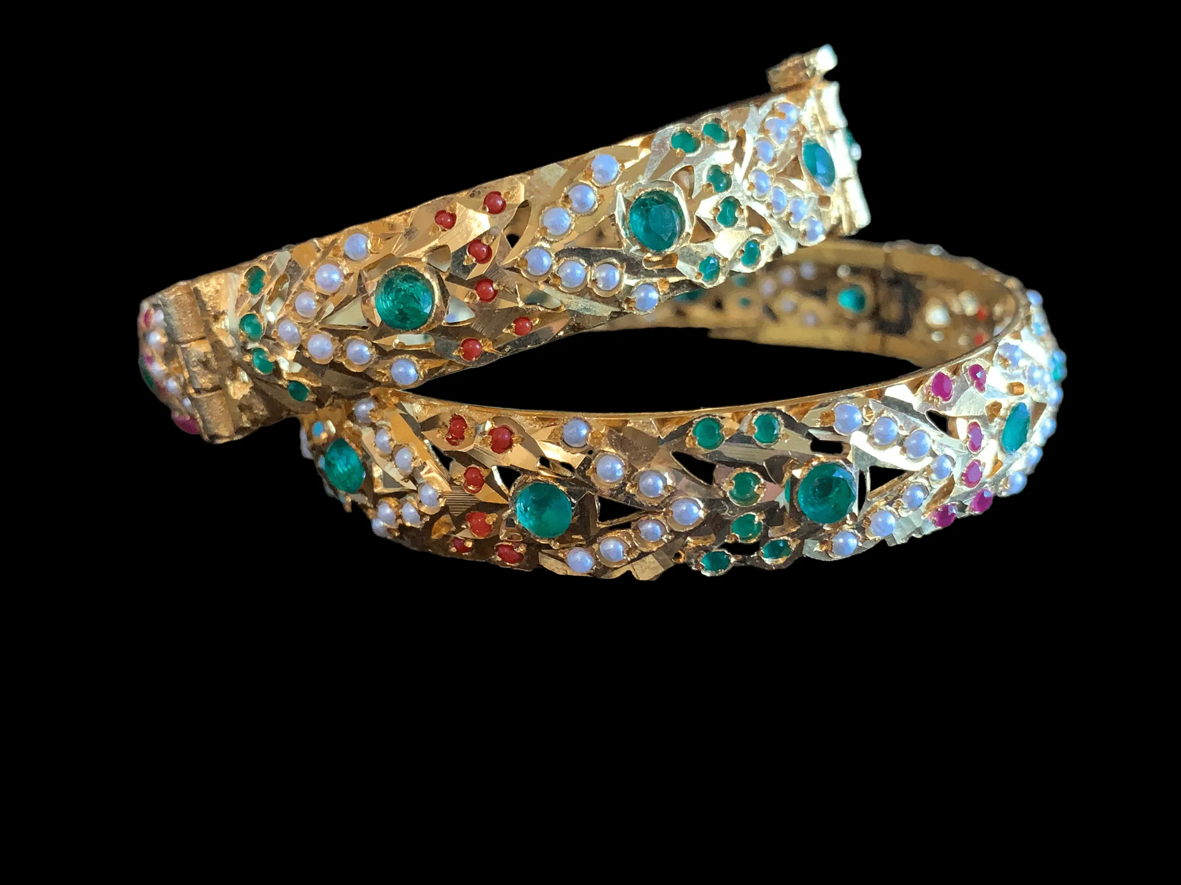 B38 Veena bangles (navratan  ) ( READY TO SHIP)