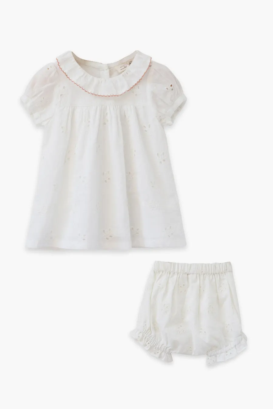 Baby Dress Beet World Emily Off White Set