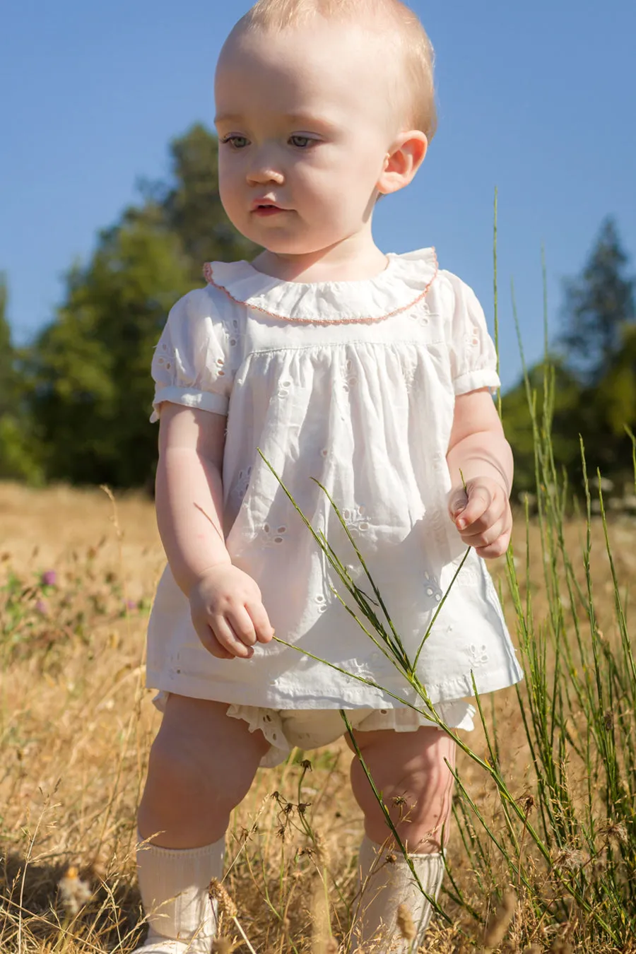 Baby Dress Beet World Emily Off White Set