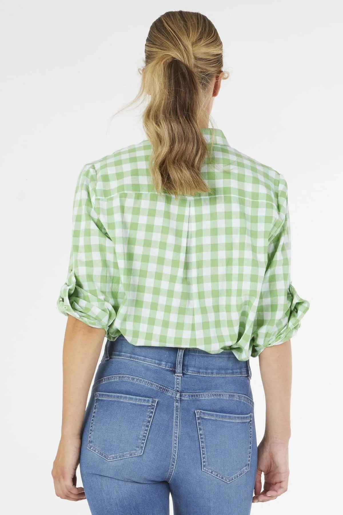 Betty Basics Heston Shirt in Green Gingham