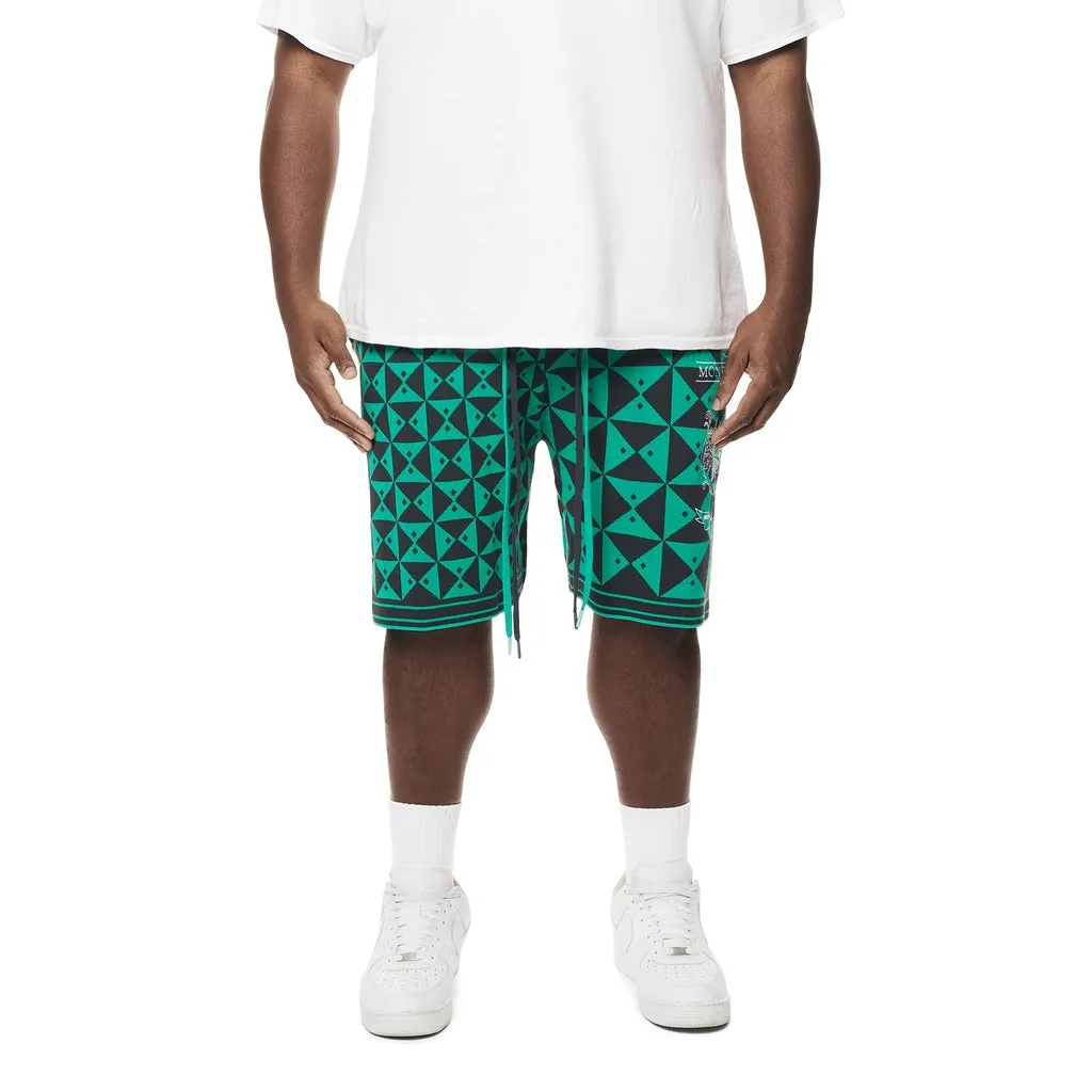 Big and Tall - Jacquard Knit Shorts - Green