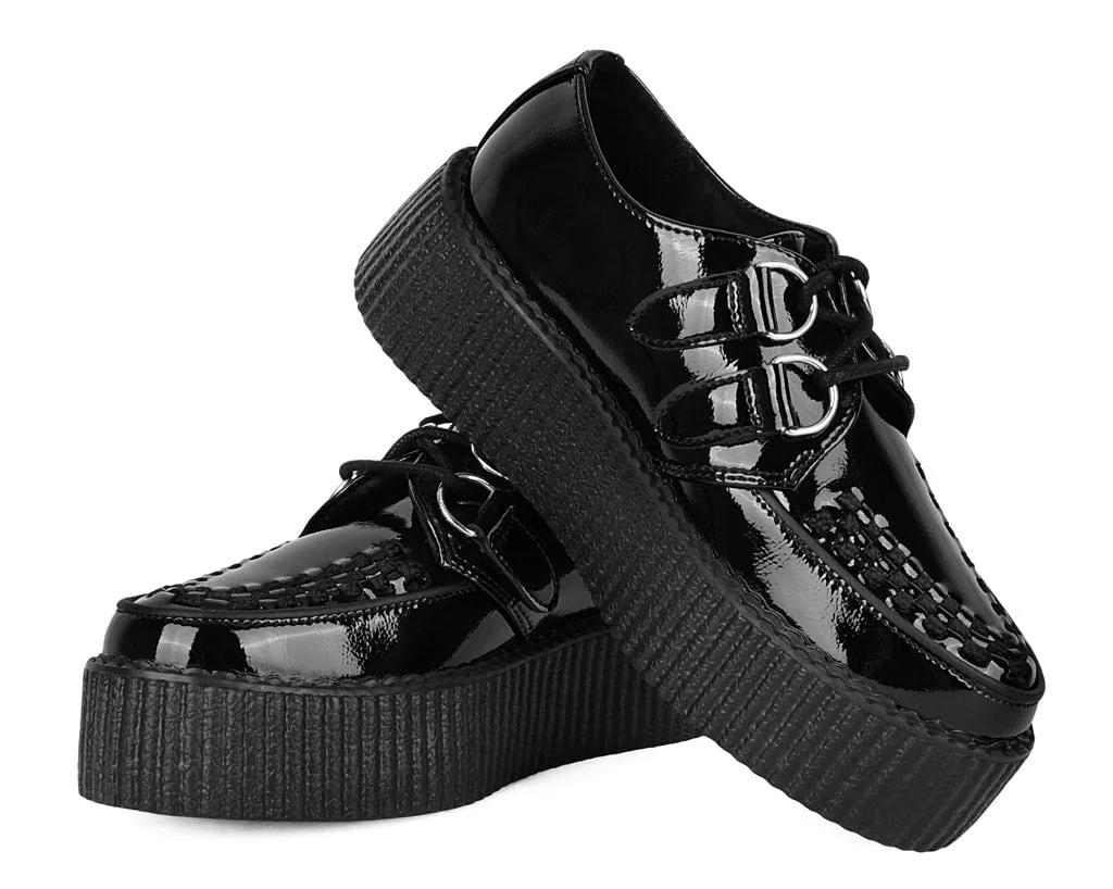 Black Crinkle Patent Viva Mondo Creeper