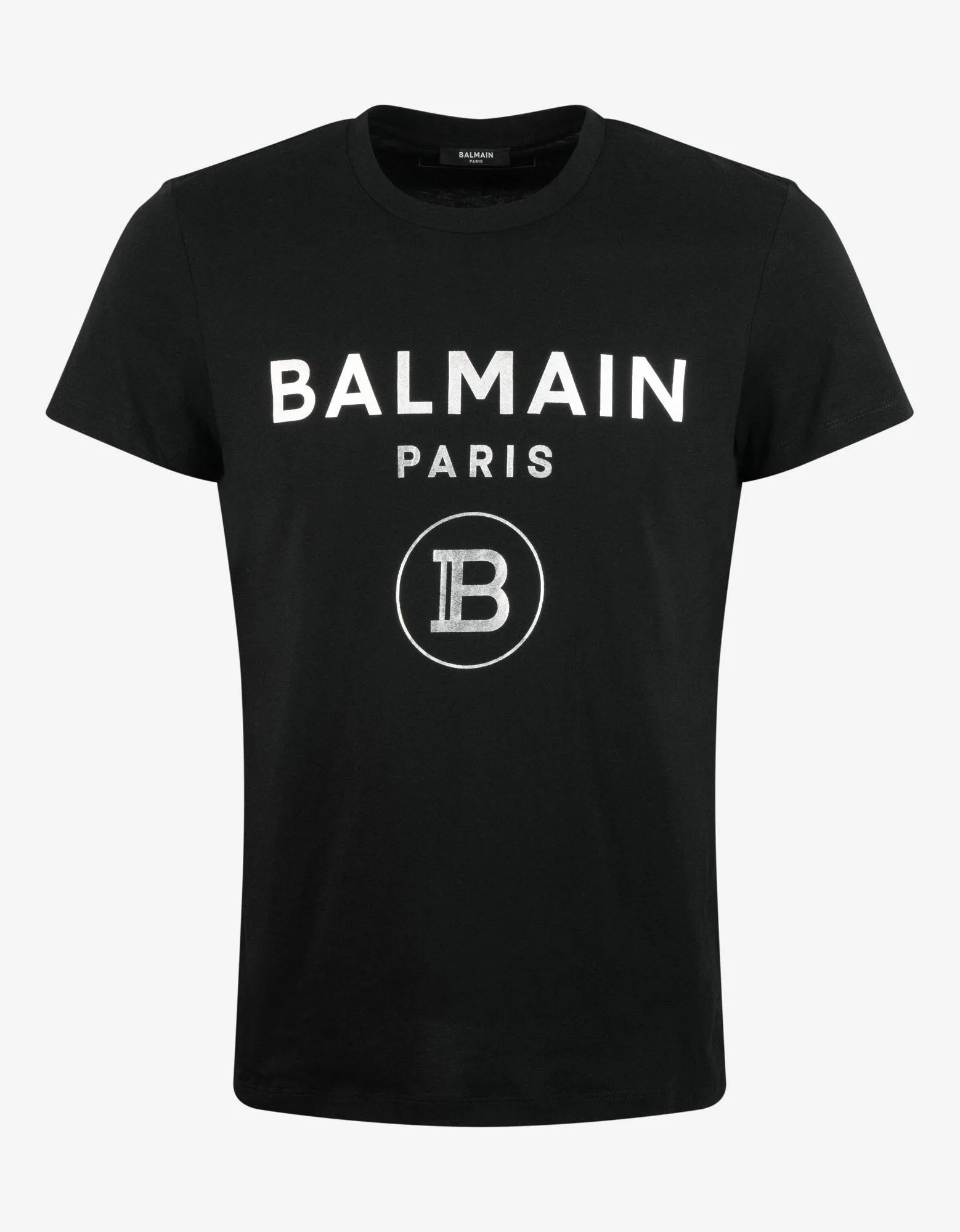 Black Metallic B Logo Print T-Shirt