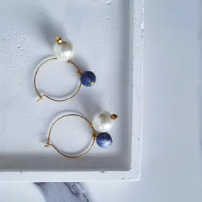 Blue agate earrings