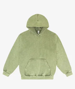 Box Baggy Fit Hoody [ Mineral Washed ] Matcha