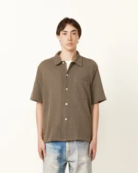 Box Short Sleeve Shirt in Muck Boucle