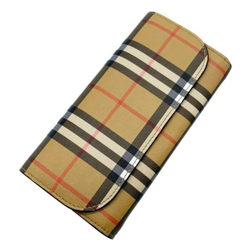 Burberry Brown Haymarket House Check Continental Wallet