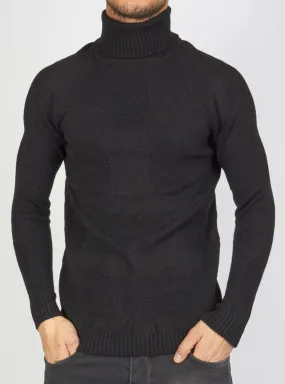 Buyer's Choice Turtleneck - Knit Dots - Black - T3771