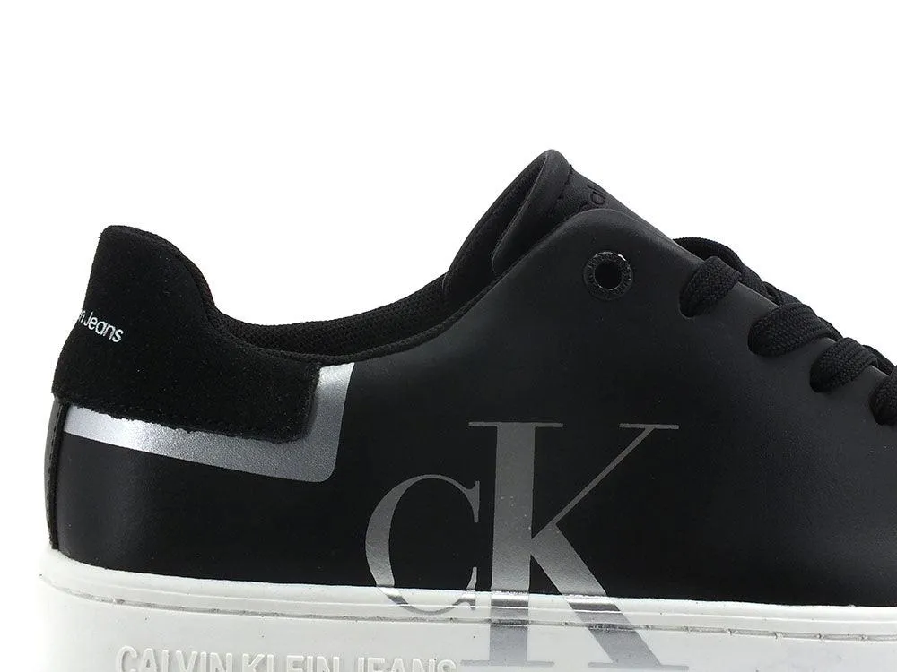 CALVIN KLEIN Classic Cupsole Slip On 1 Sneaker Logo Black YW0YW00501