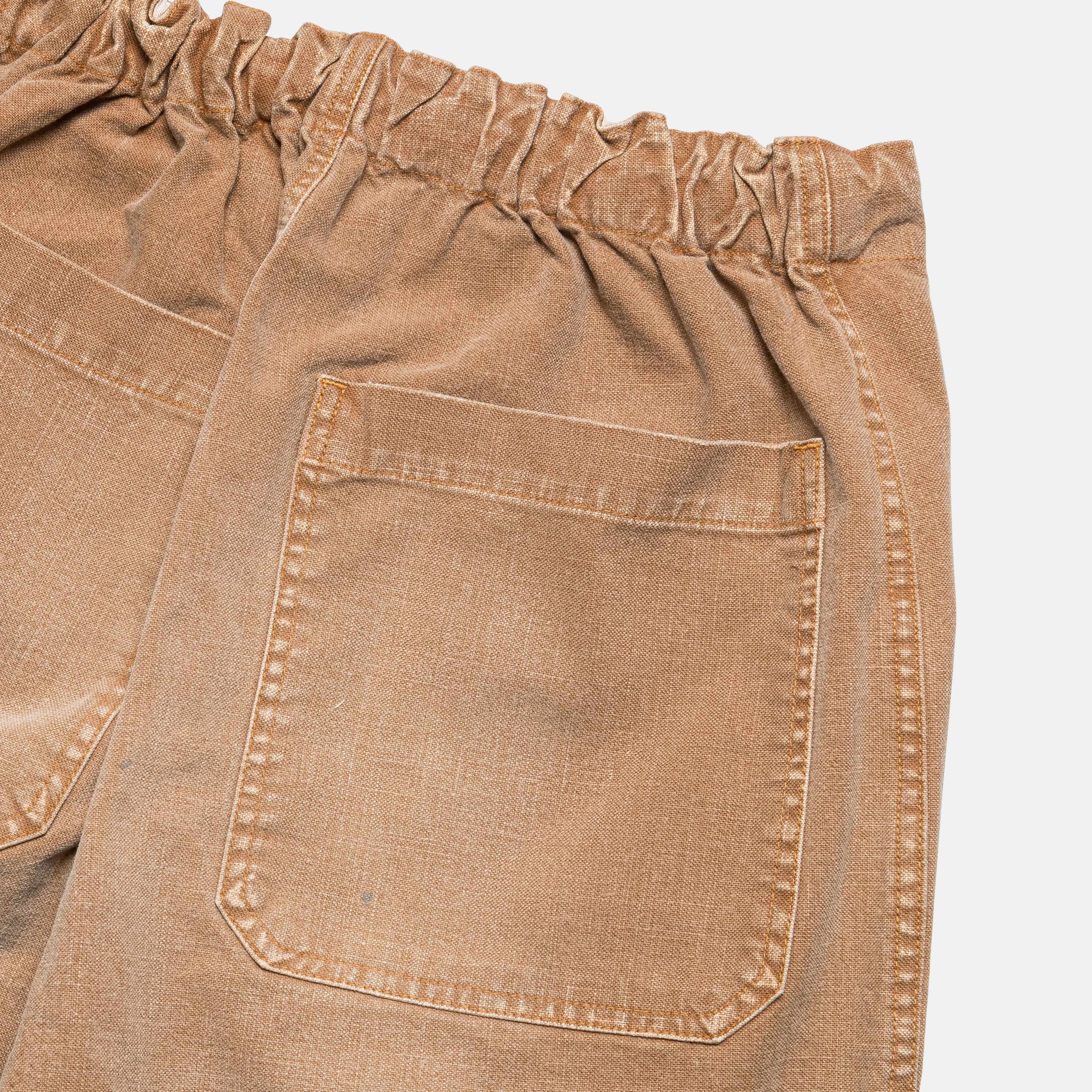 Canvas W-Knee EASY Baggy Pants (FARMER Remake) - Gold