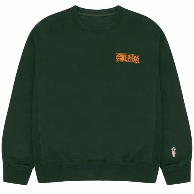 Carrots X One Piece Crewneck Sweatshirt (Forest Green)