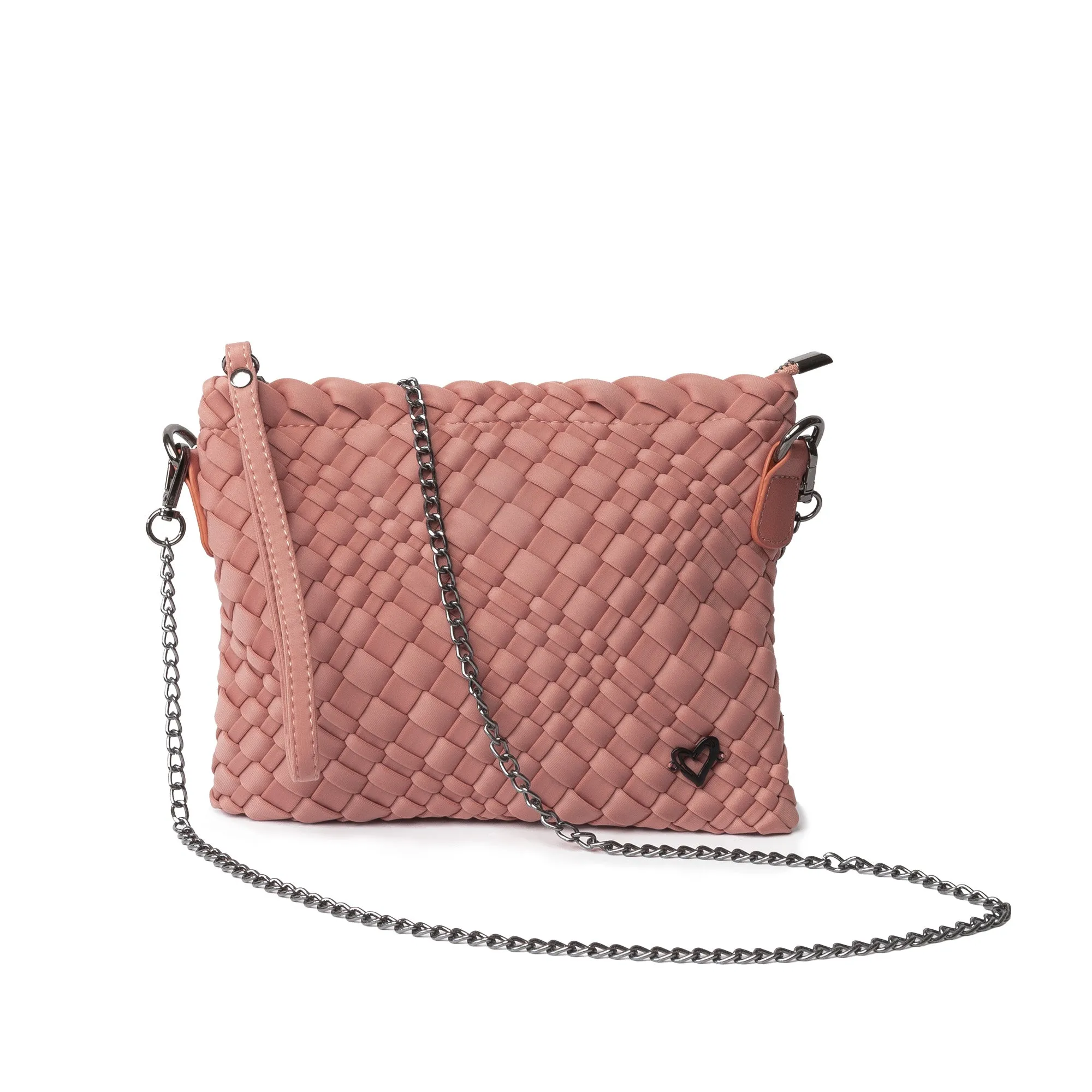 Charlotte Woven Crossbody - Rose