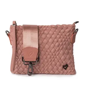 Charlotte Woven Crossbody - Rose