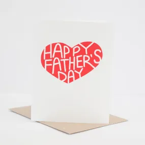 classic father's day card, heartfelt father's day card, heart card for dad