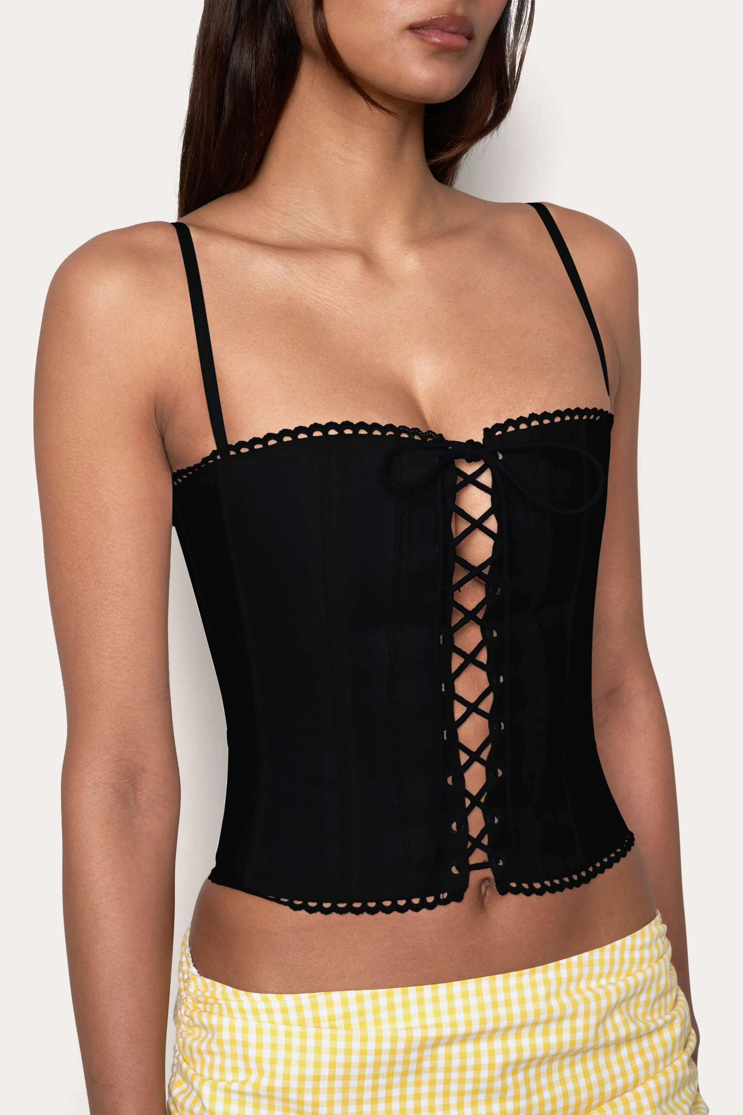 Cotton Scallop Corset