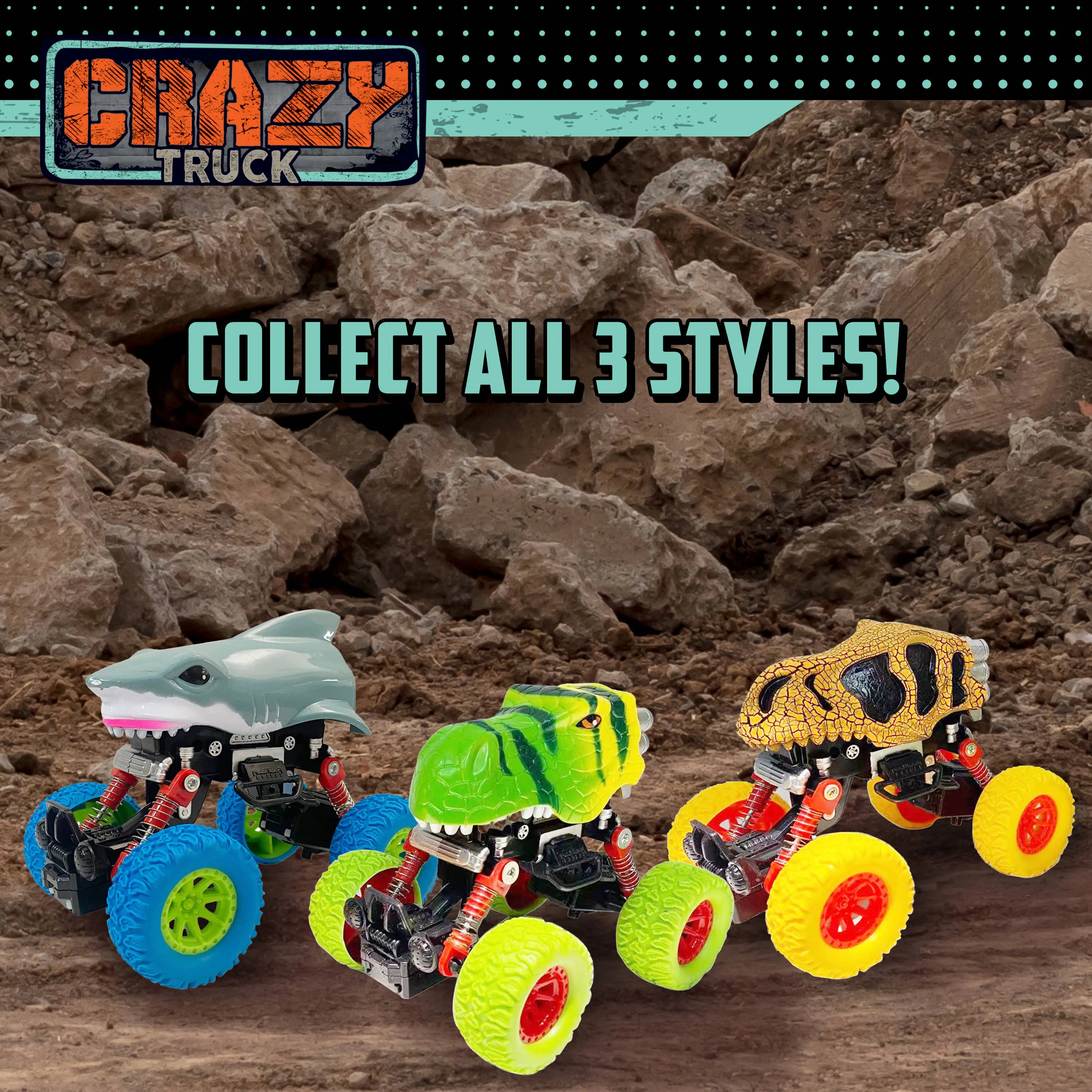 Crazy Truck - Pull Back Shark Truck - Blue