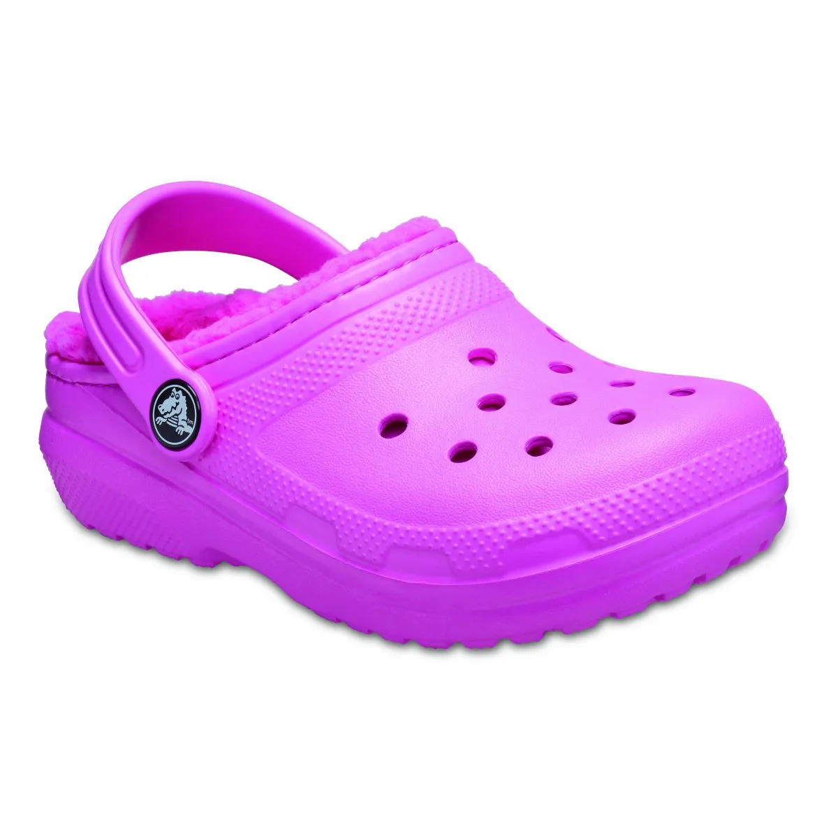 Crocs Classic Lined Clog girl's sabot slipper 203506-6qq electric pink