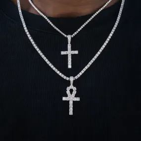 Cross Set in White Gold