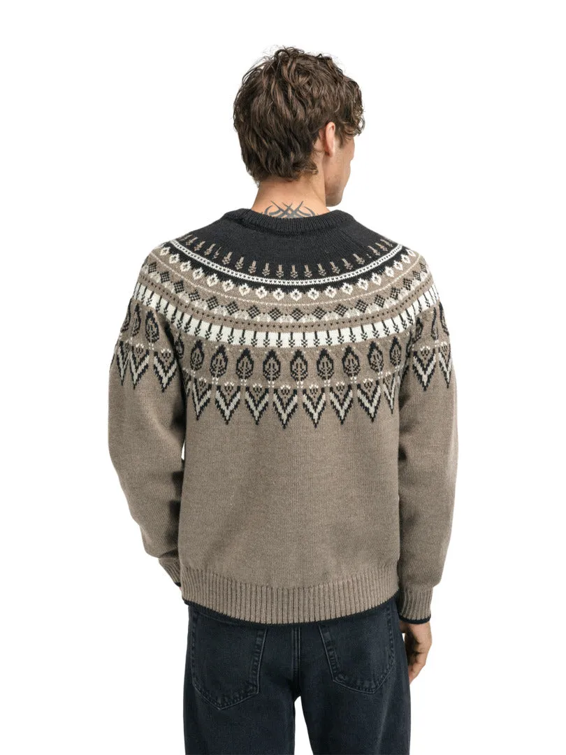 Dale of Norway - Sula Man Sweater - Coffee Sand Offwhite