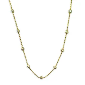 Diamond Cut Ball Chain Necklace