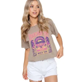 Dreamer Lips Cropped Short Sleeve T-Shirt