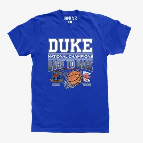 Duke Back to Back '91-92 Tee