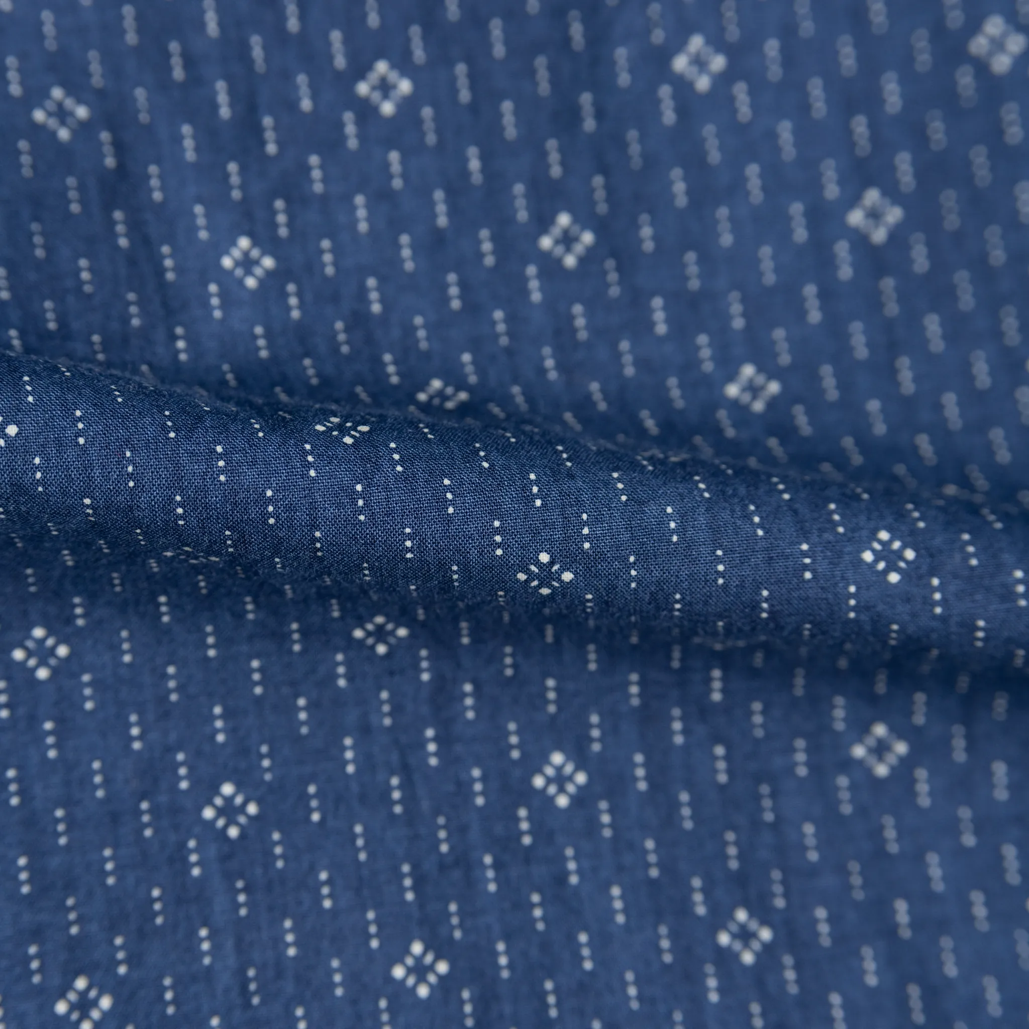 Easy Shirt - Organic Cotton - Diamond Dots - Navy