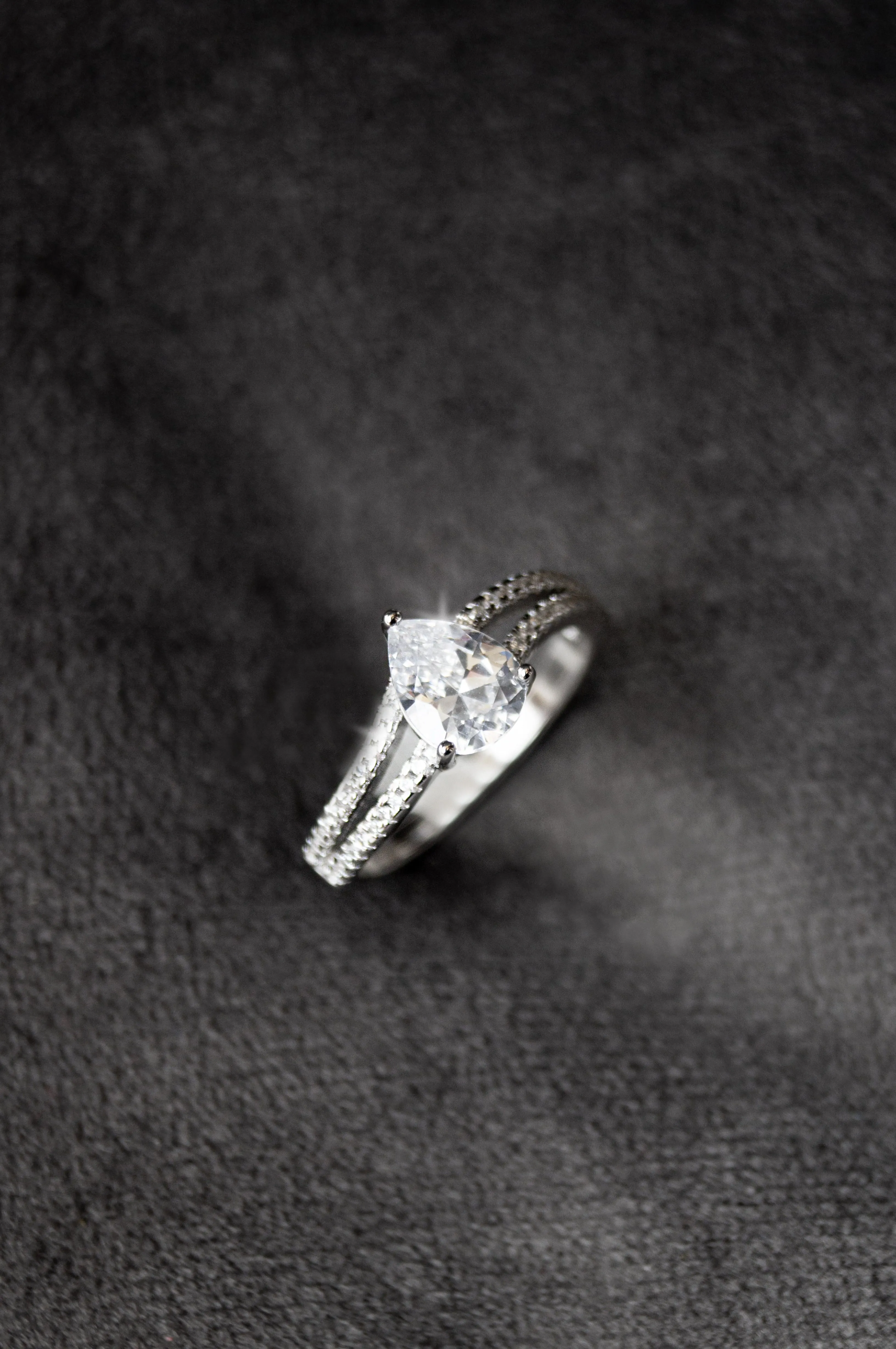 Falling For You - Solitaire Sterling Silver Statement Ring