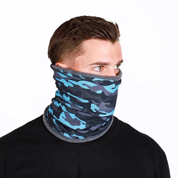 Fleece Face Shields® | Aqua Military Camo