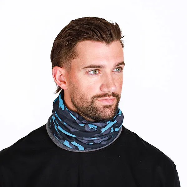 Fleece Face Shields® | Aqua Military Camo