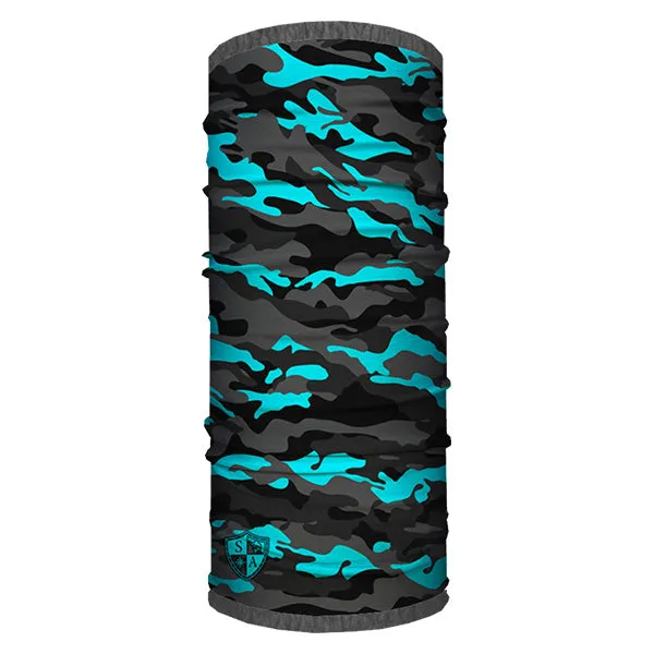 Fleece Face Shields® | Aqua Military Camo