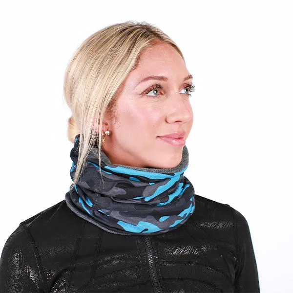 Fleece Face Shields® | Aqua Military Camo