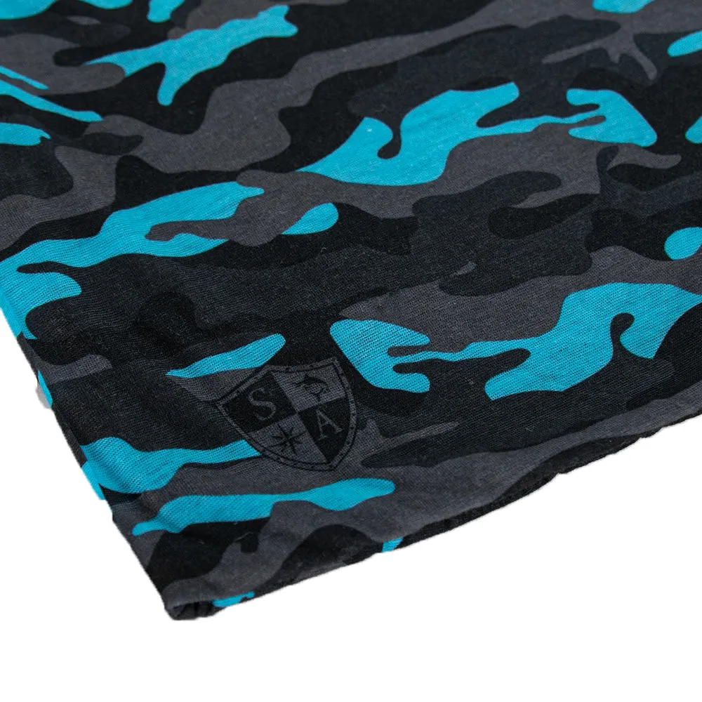 Fleece Face Shields® | Aqua Military Camo