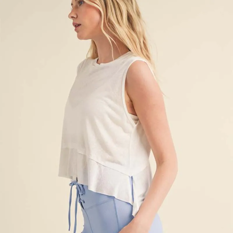 Flowy Tank with Ruffle Bottom