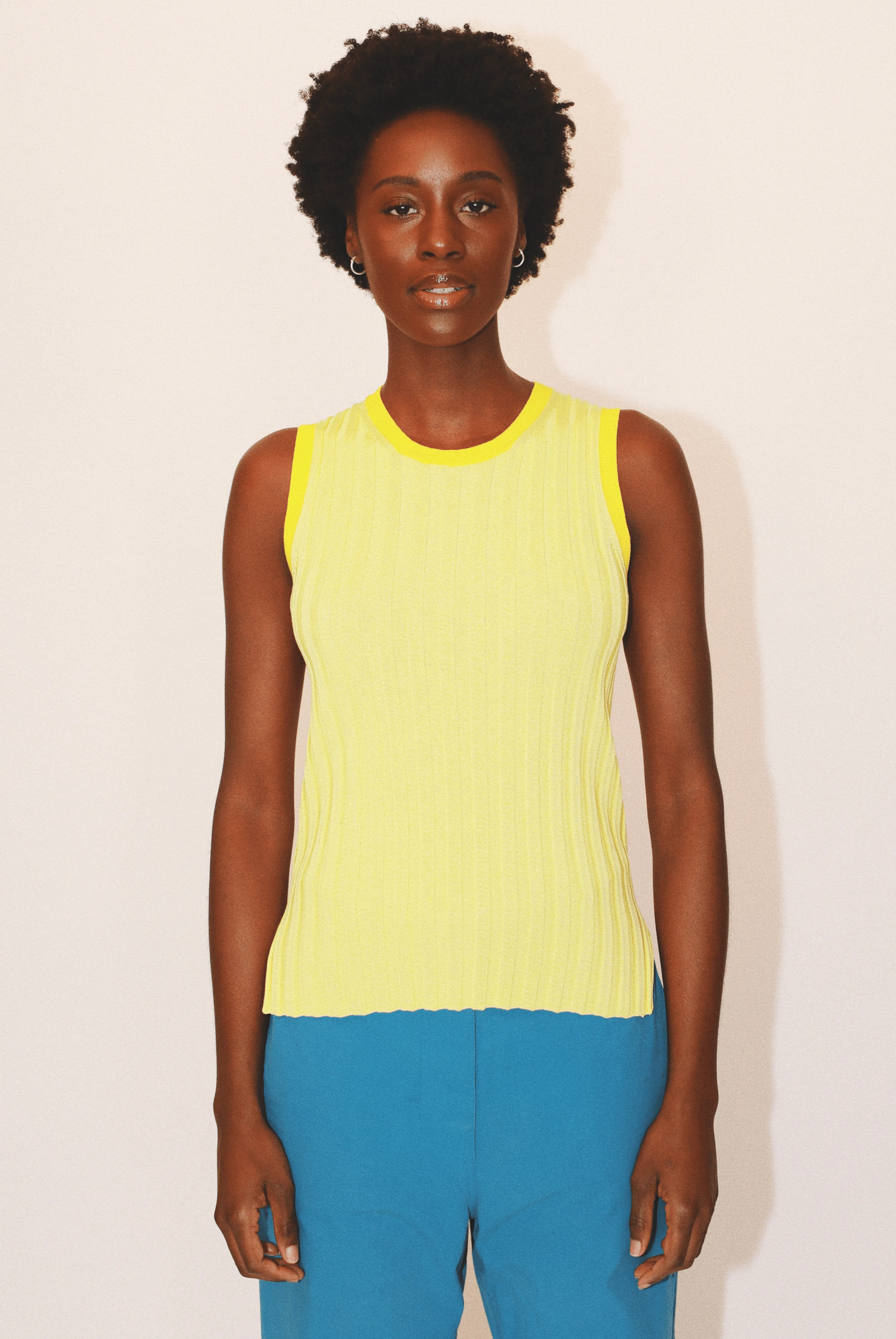 Francesca Ribbed Tank in Organic Cotton