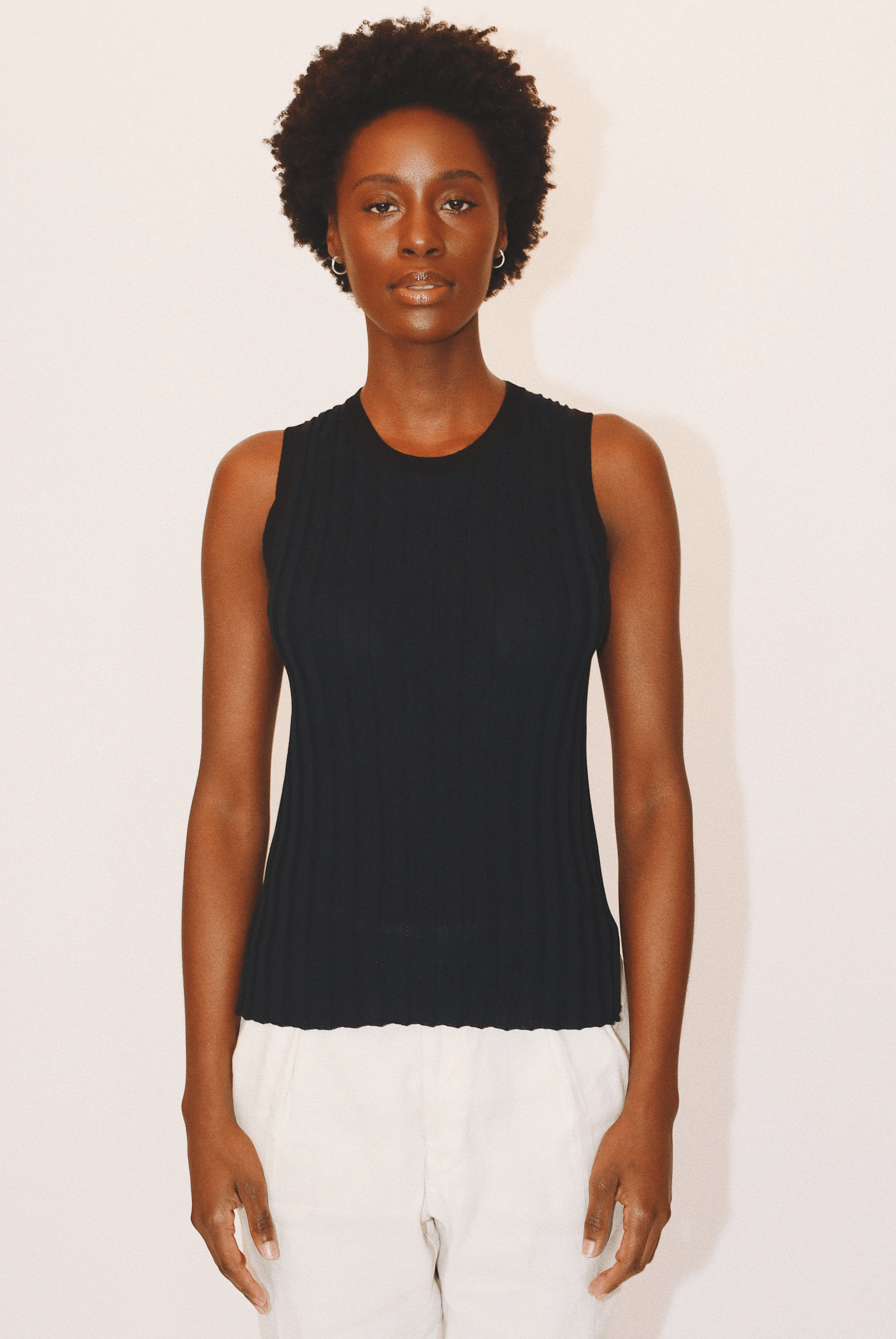 Francesca Ribbed Tank in Organic Cotton