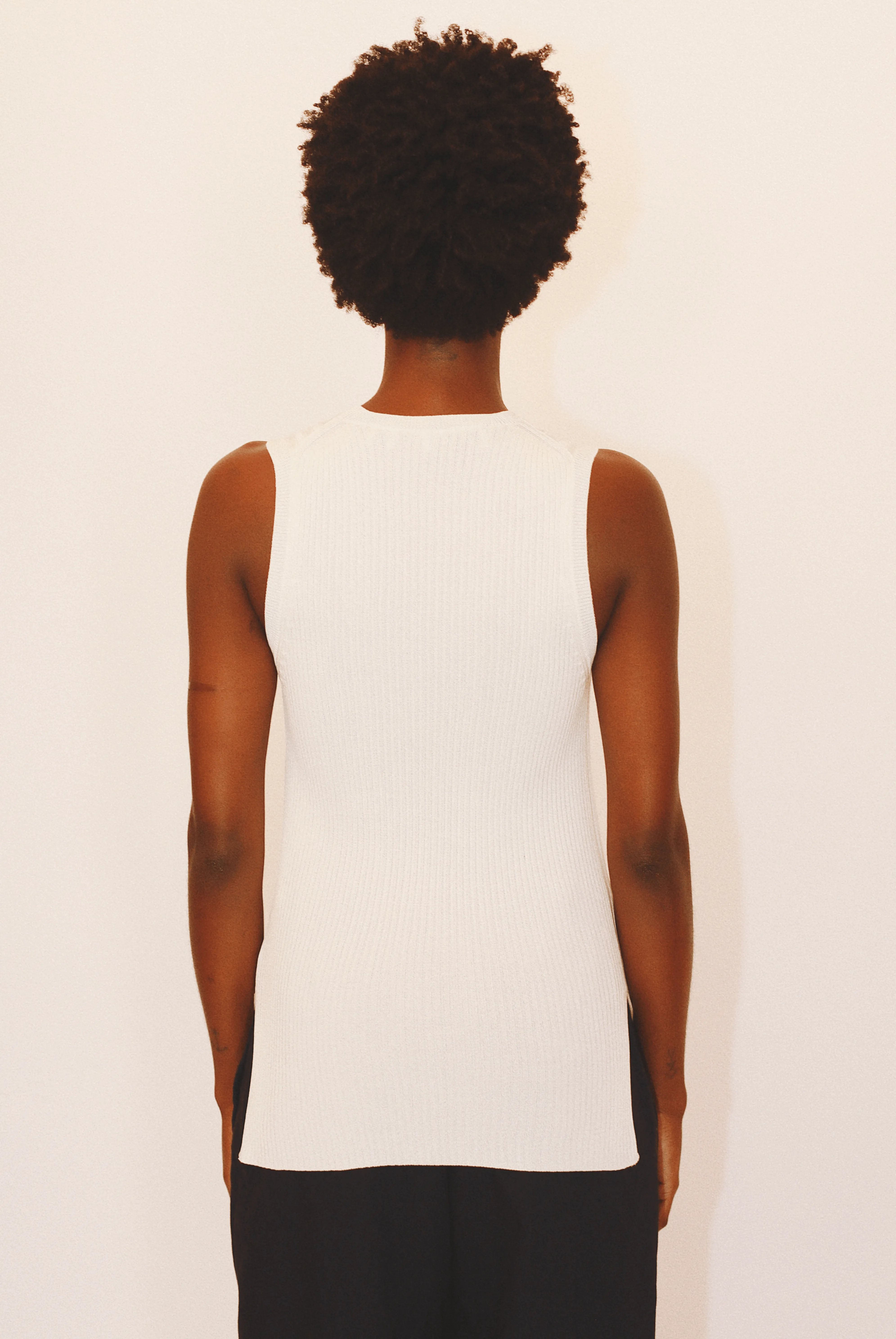 Francesca Ribbed Tank in Organic Cotton