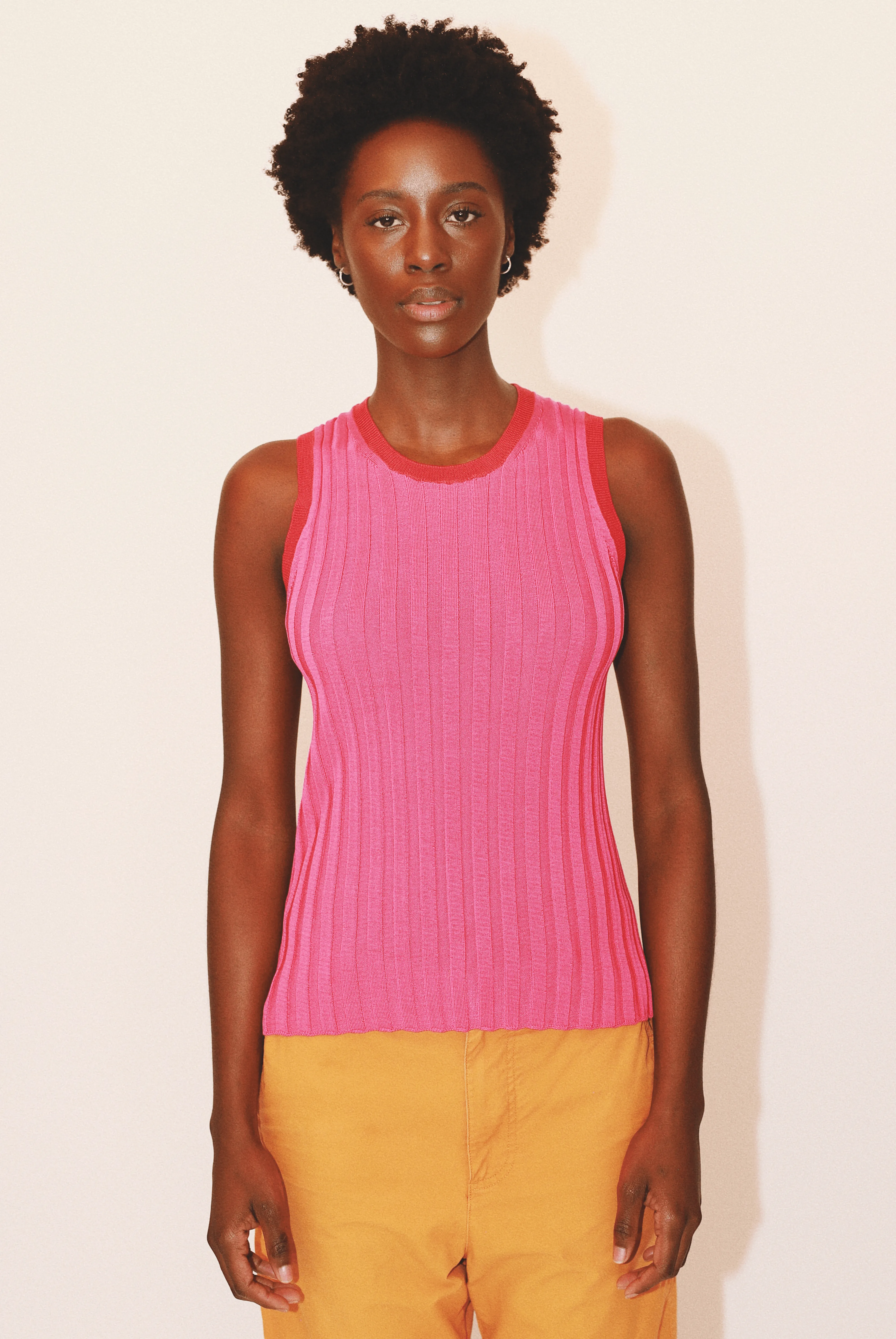 Francesca Ribbed Tank in Organic Cotton