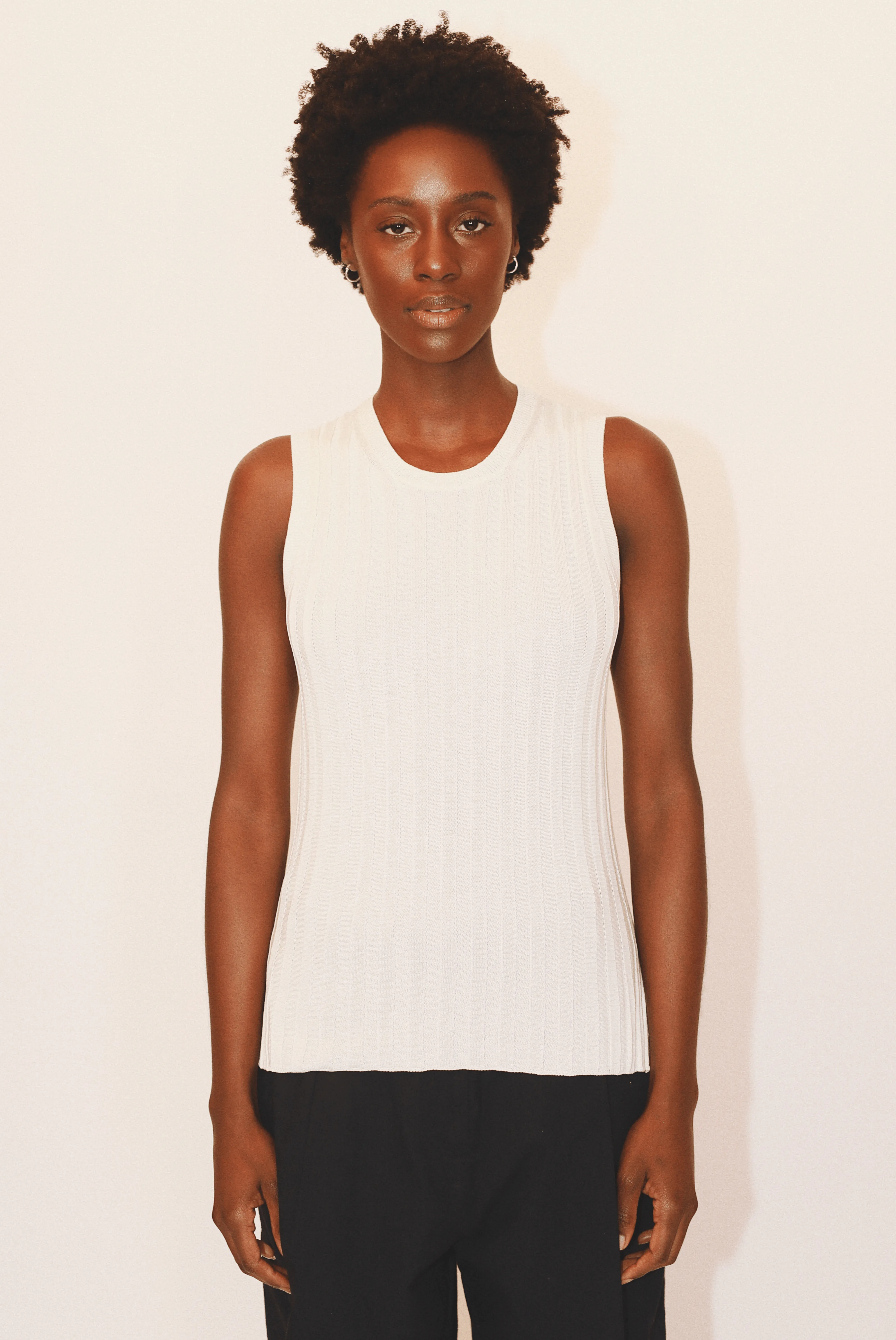 Francesca Ribbed Tank in Organic Cotton